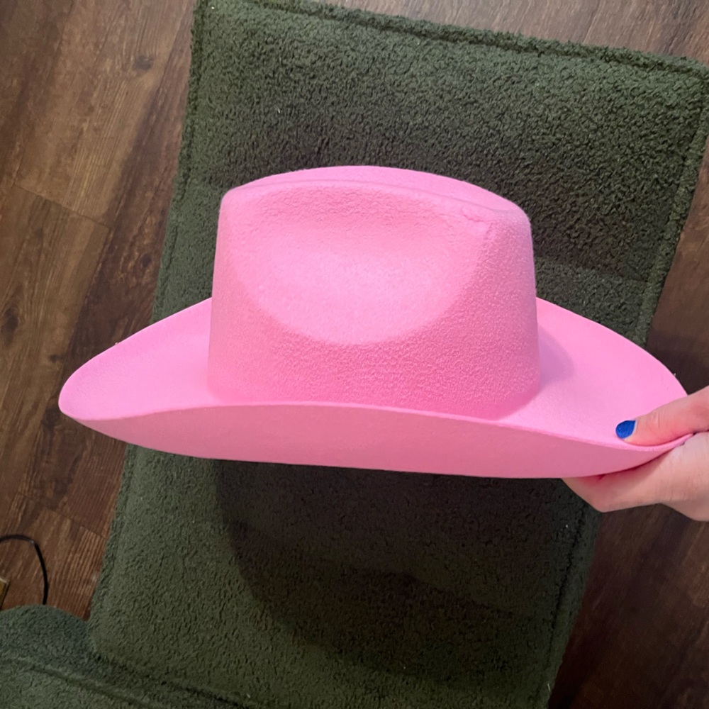 Pink fabric Cowboy Hat - Picture 3 of 4